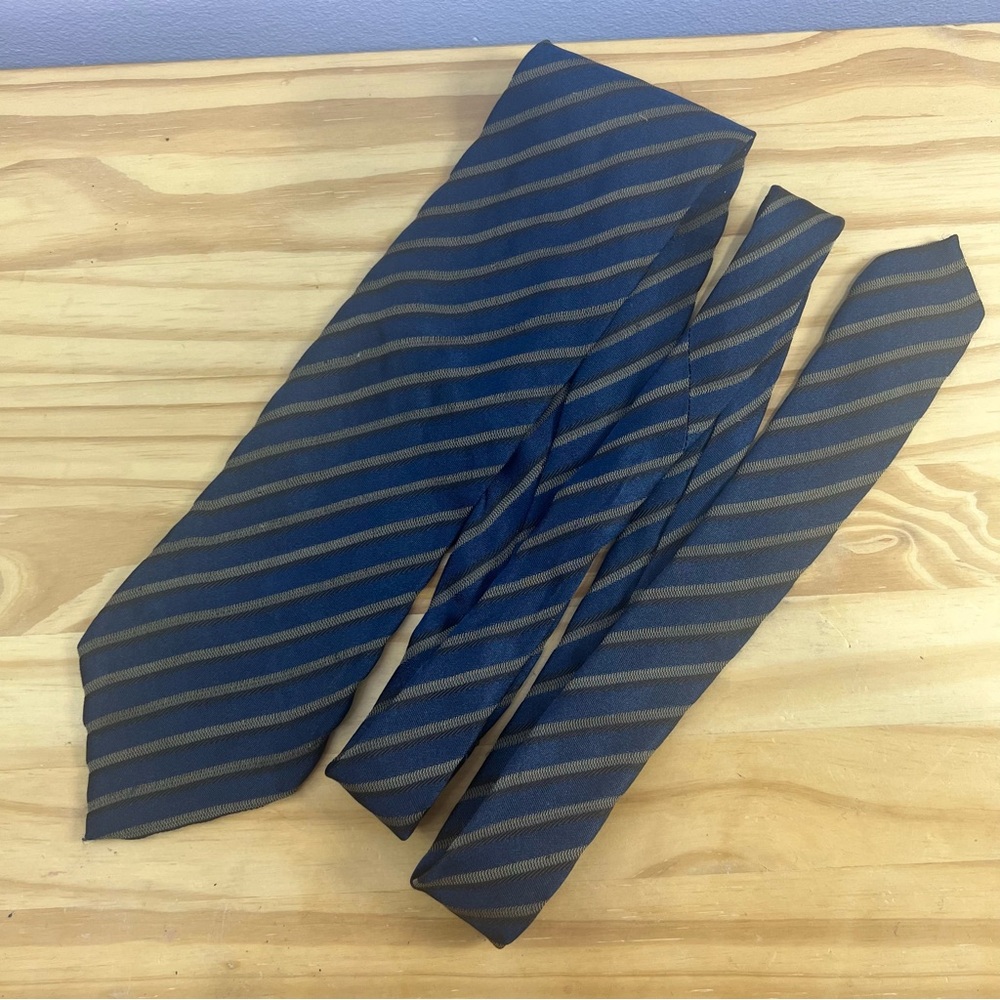 *2/$60* Armani Collezioni Dark Blue and Metallic Silk Tie